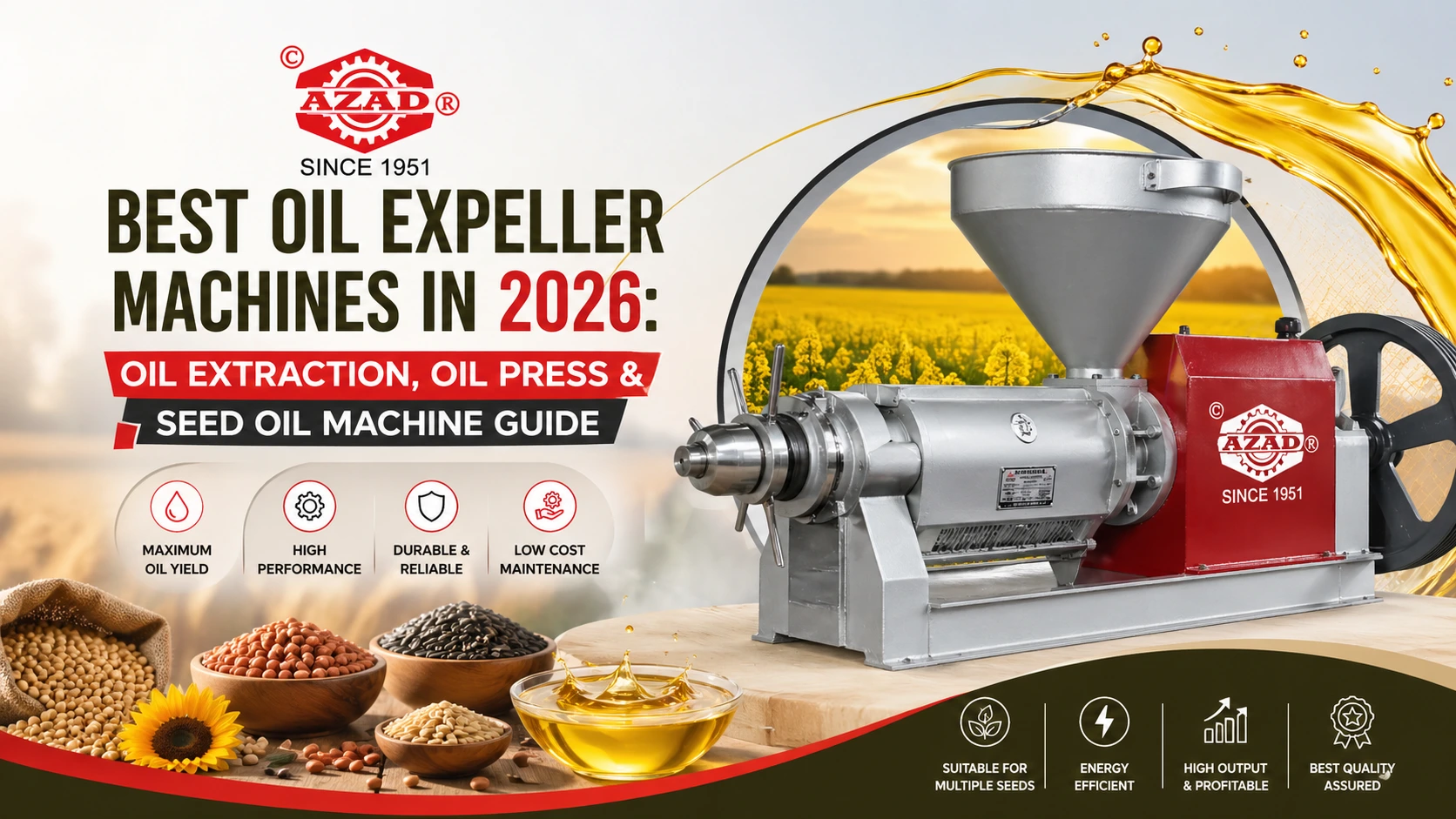 You are currently viewing Best Oil Expeller Machines in 2026: Oil Extraction, Oil Press & Seed Oil Machine Guide