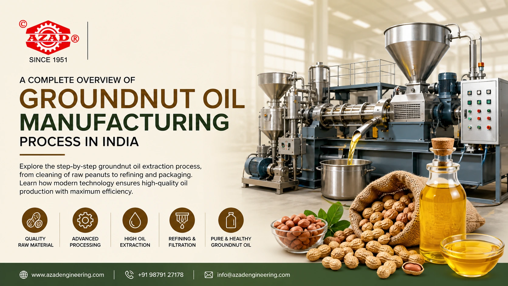You are currently viewing A Complete Overview of Groundnut Oil Manufacturing Process in India