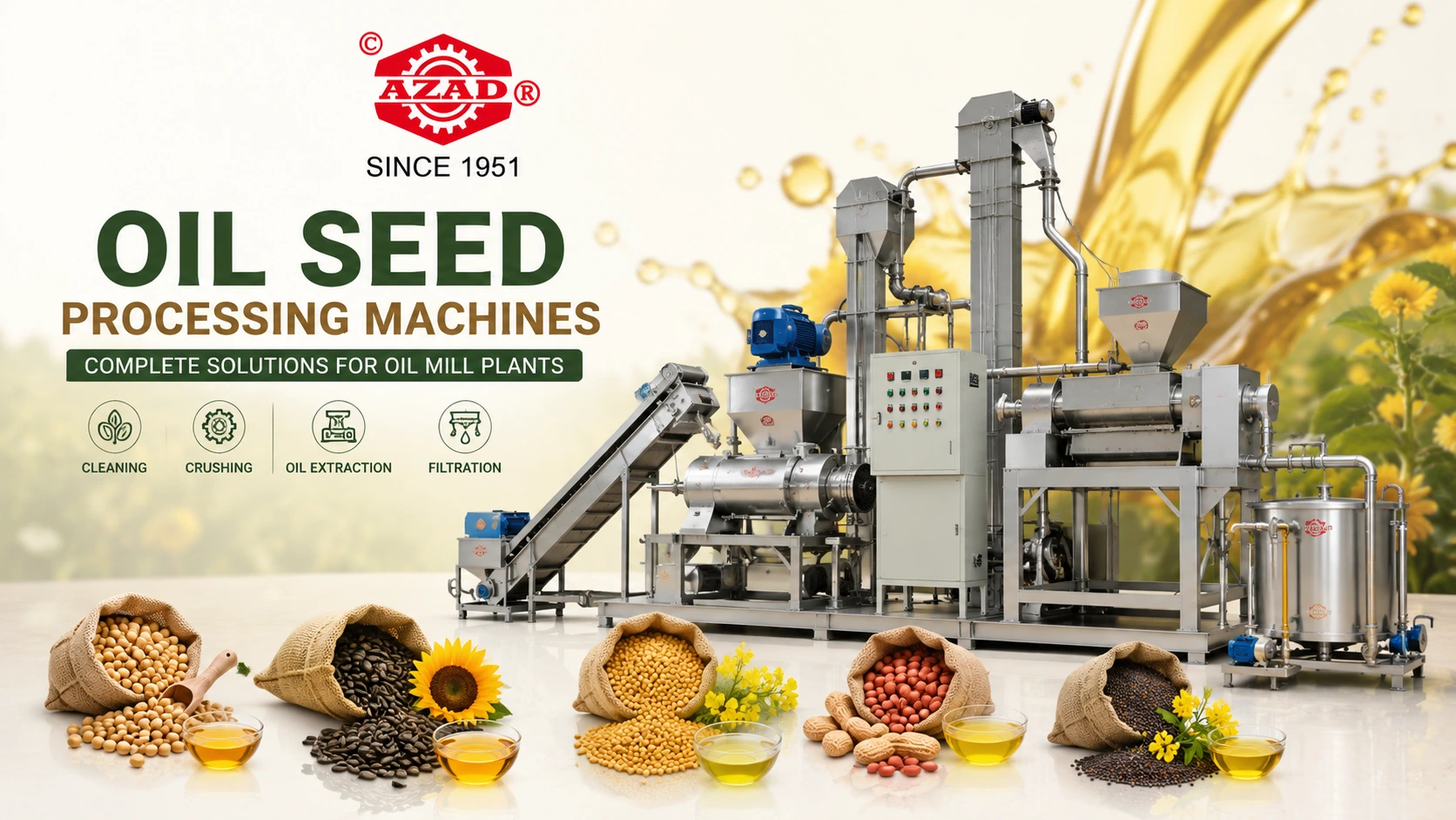 Read more about the article Industrial Oil Seed Processing Machines: Complete Setup & Working Process